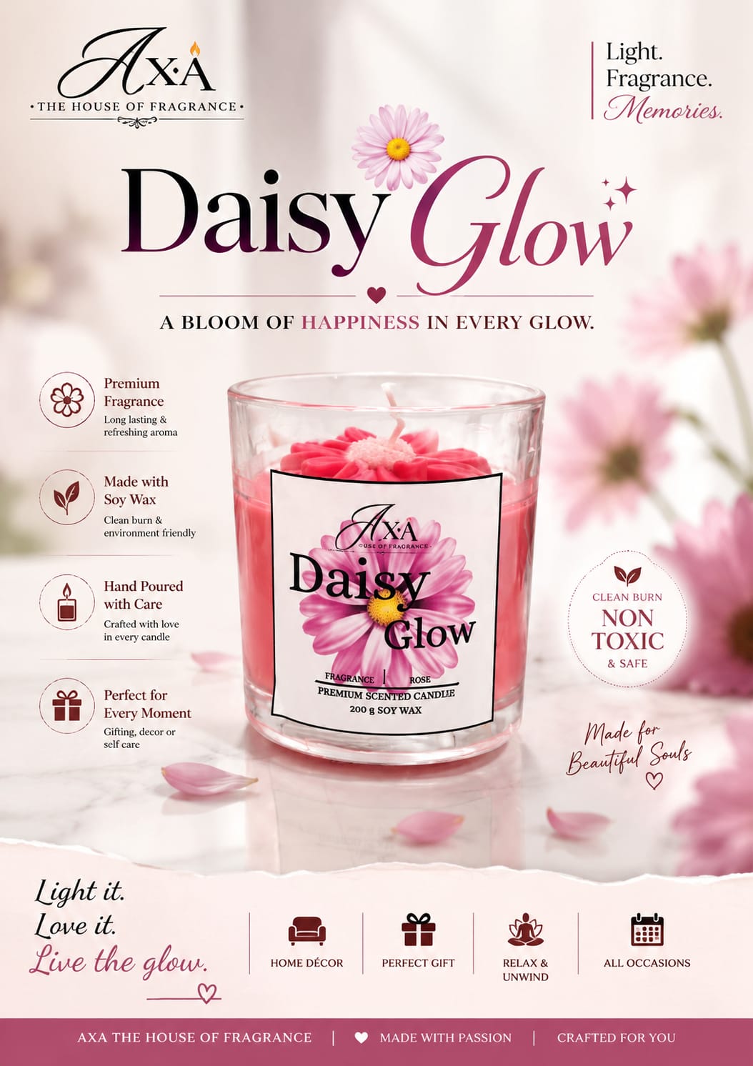 DAISY GLOW (GLASS CANDLE)