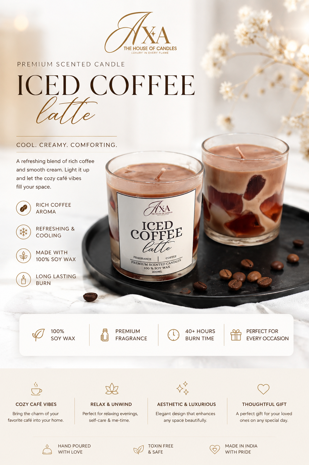 ICED COFFEE LATTE {GLASS CANDLE}