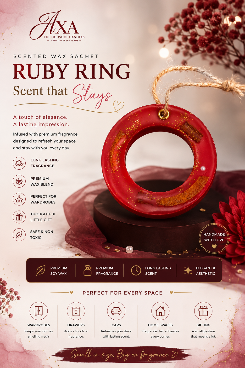 WAX SACHET RUBY RING