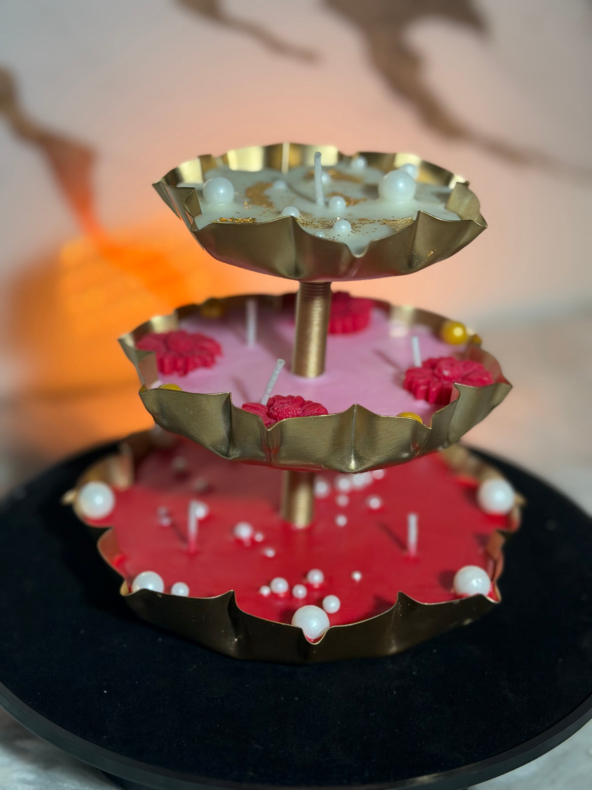 Urli three-tier candle