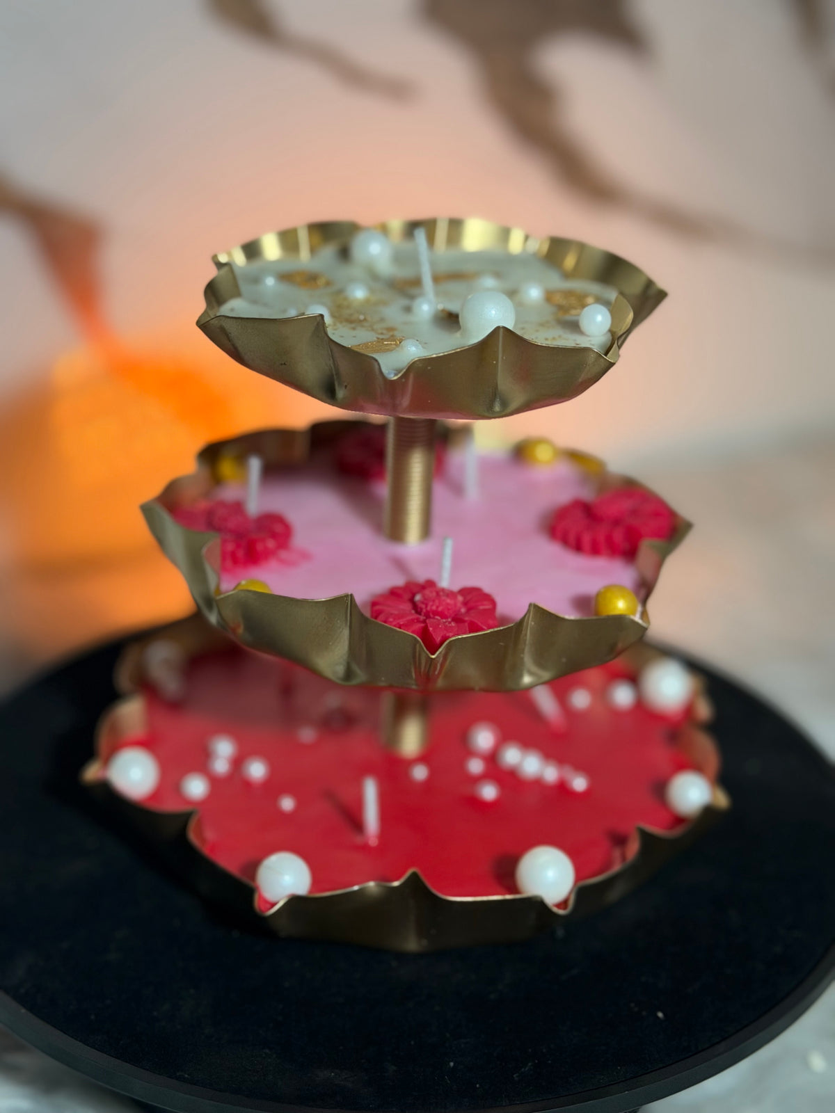 Urli three-tier candle