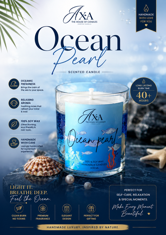 Ocean Pearl Glass Candle