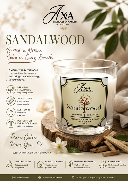 SandalWood (Glass Candle)