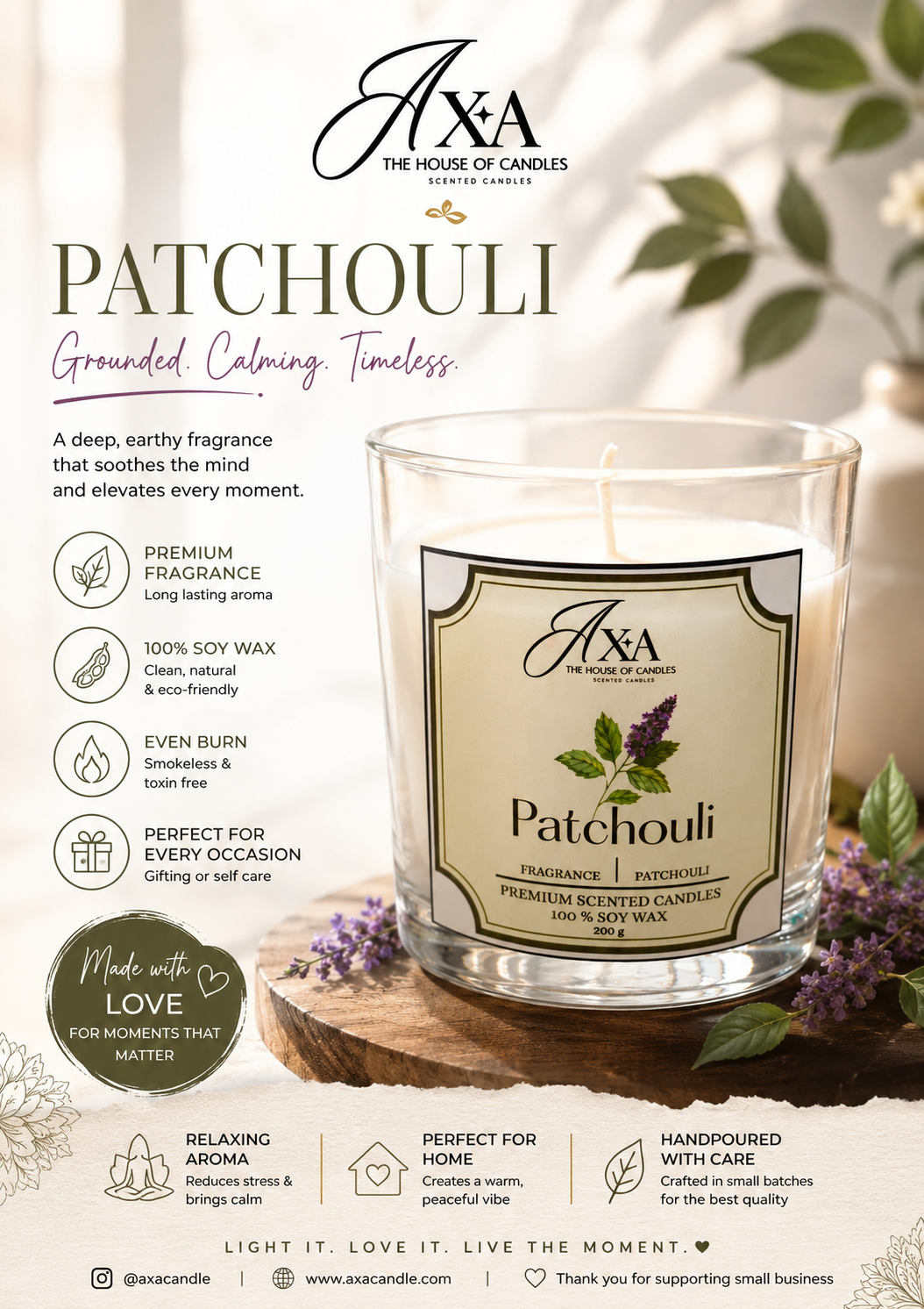 Patchouli (Glass Candle)