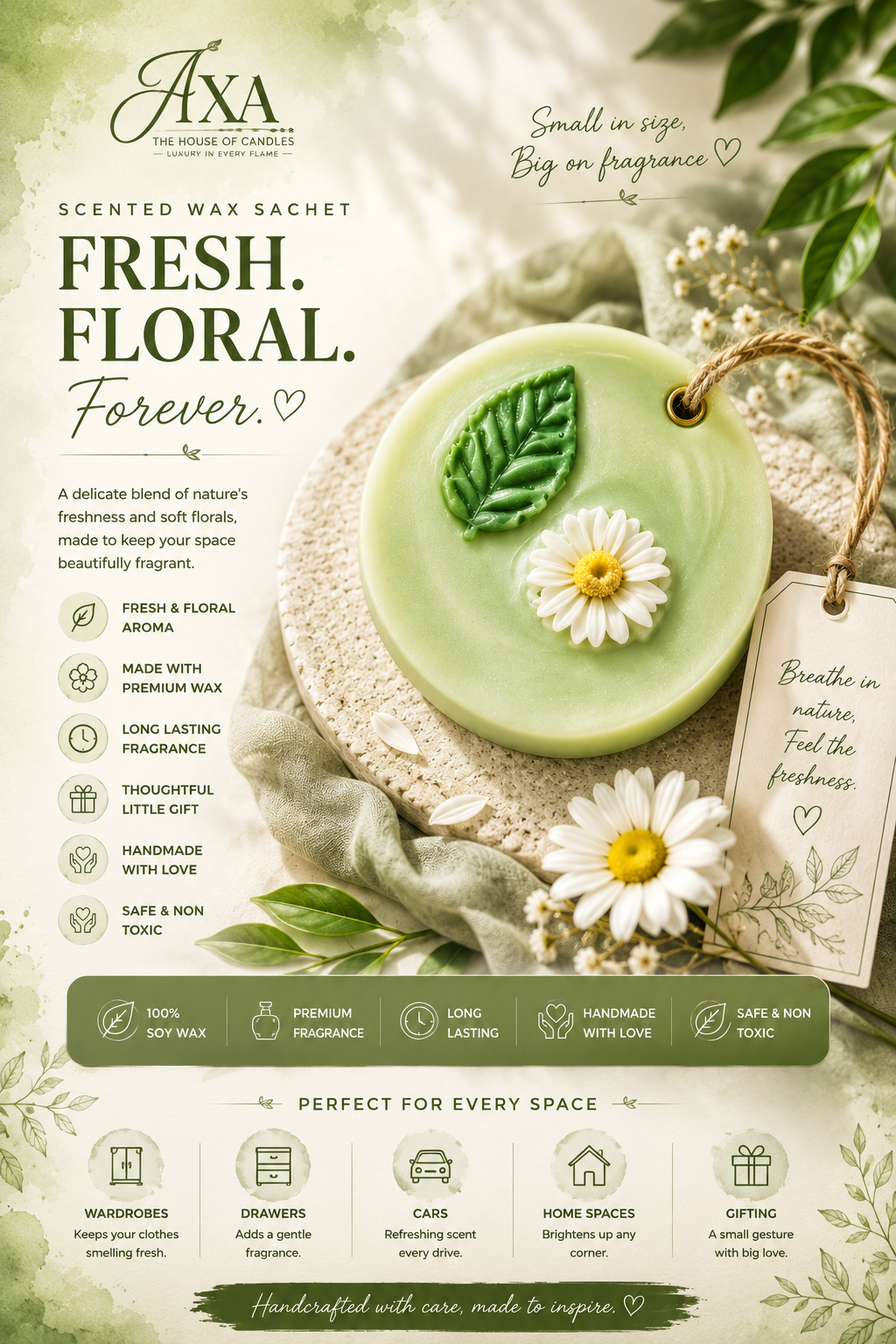 WAX SACHET MELON CUCUMBER {ROUND}