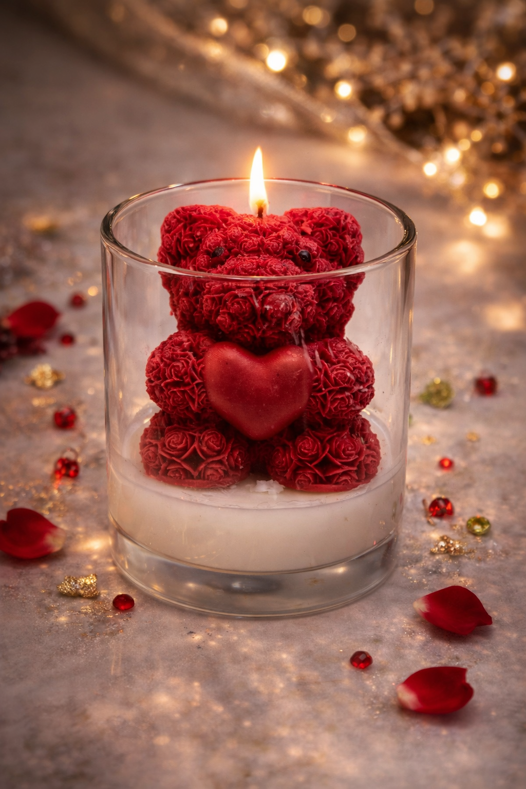 ROSE TEDDY CANDLE