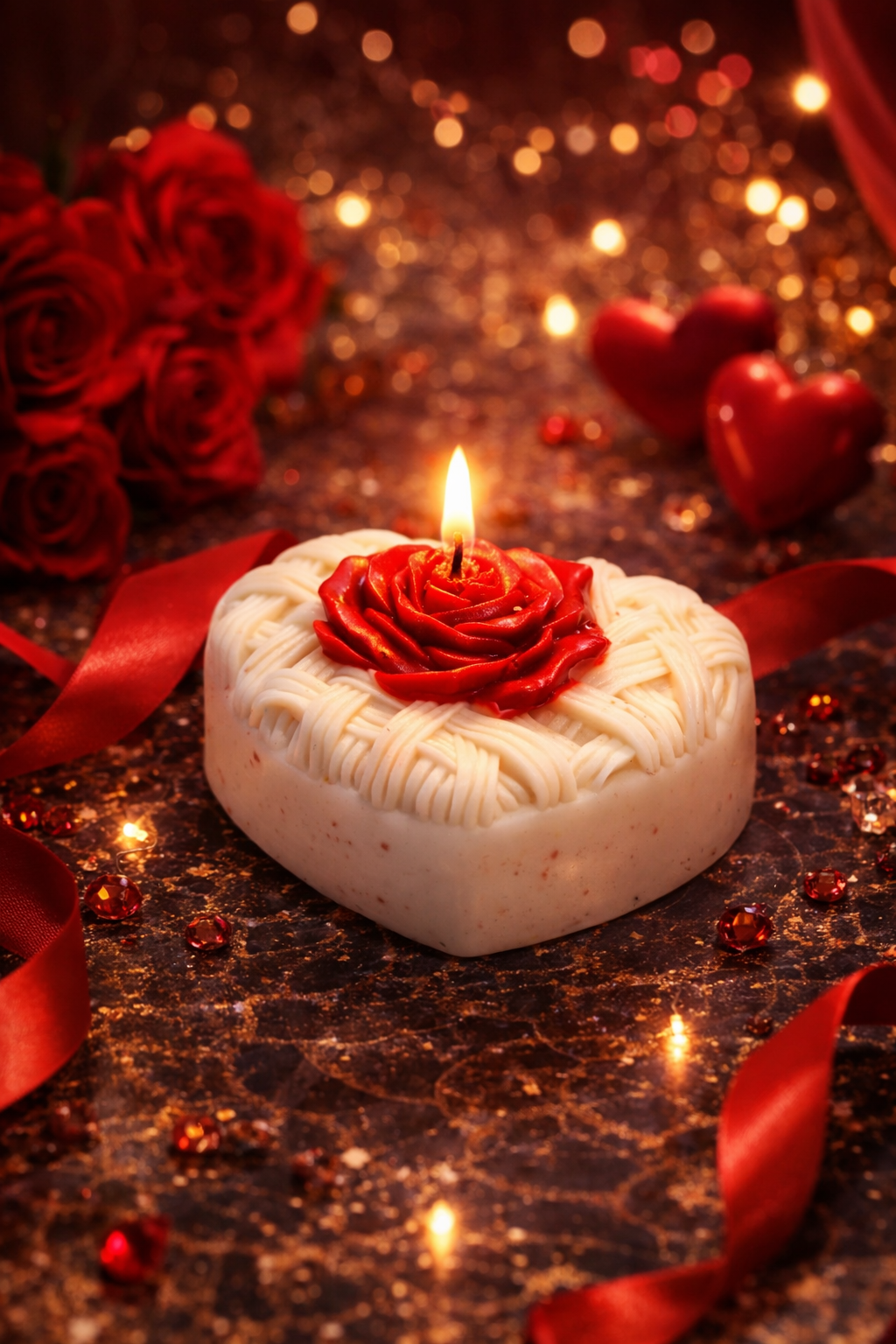 ROSE HEART CANDLE