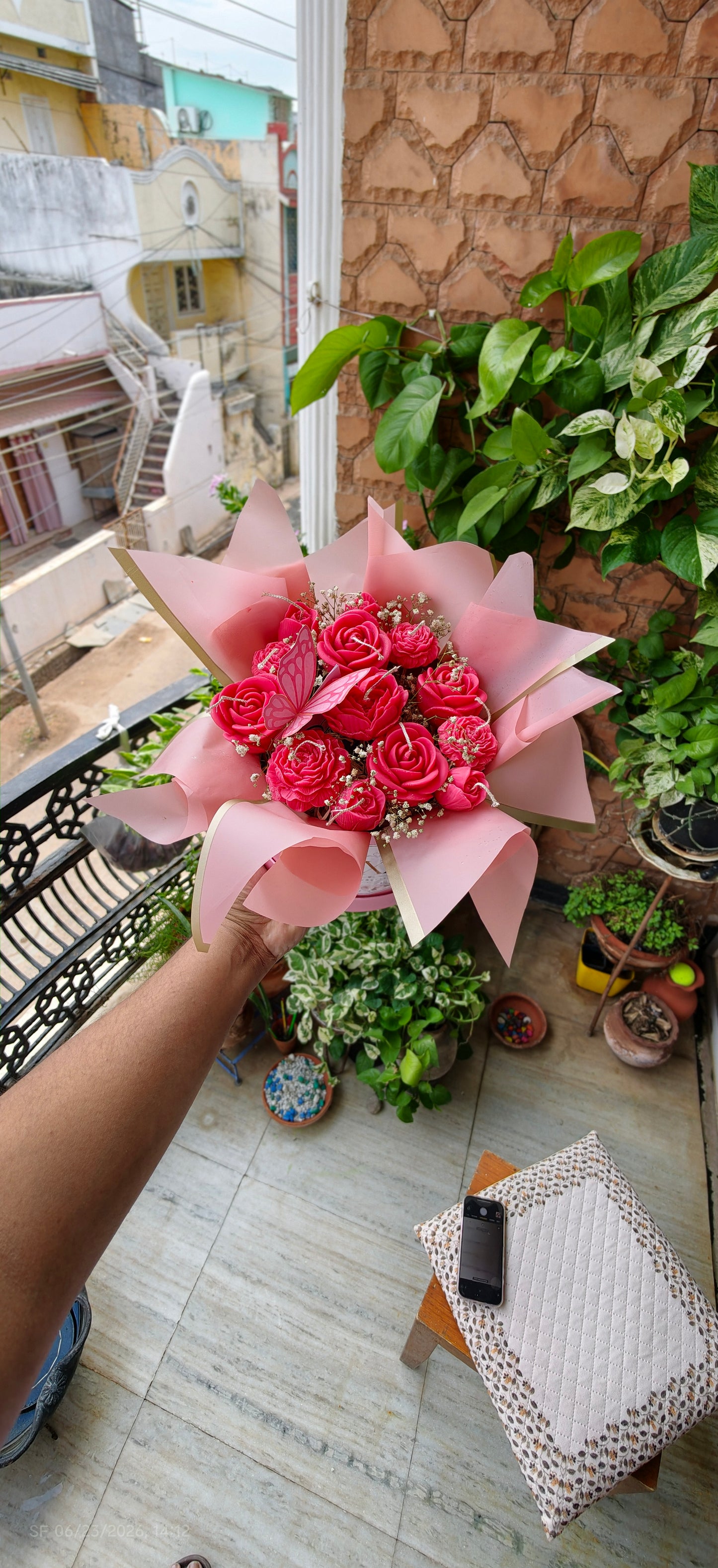 FLOWER CANDLE BOUQUET {PINK)